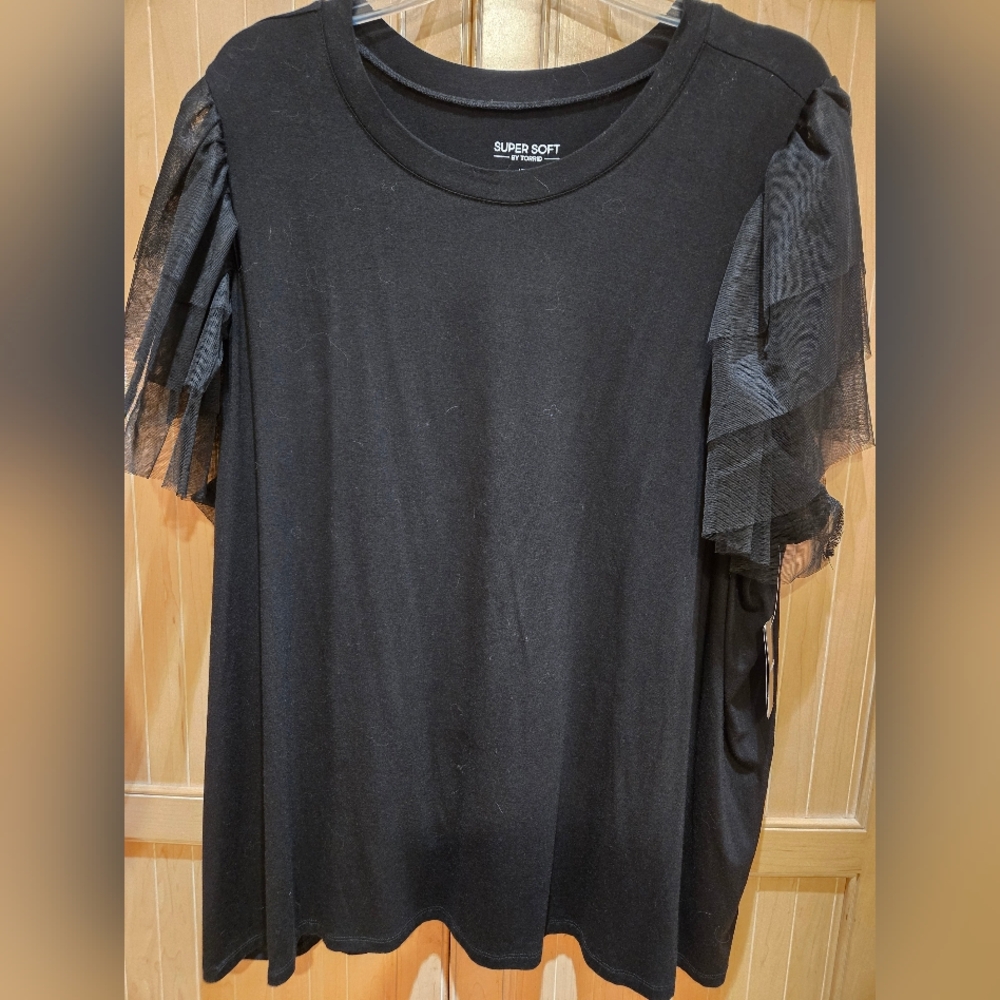Torrid Tulle Sleeve Tee 5X